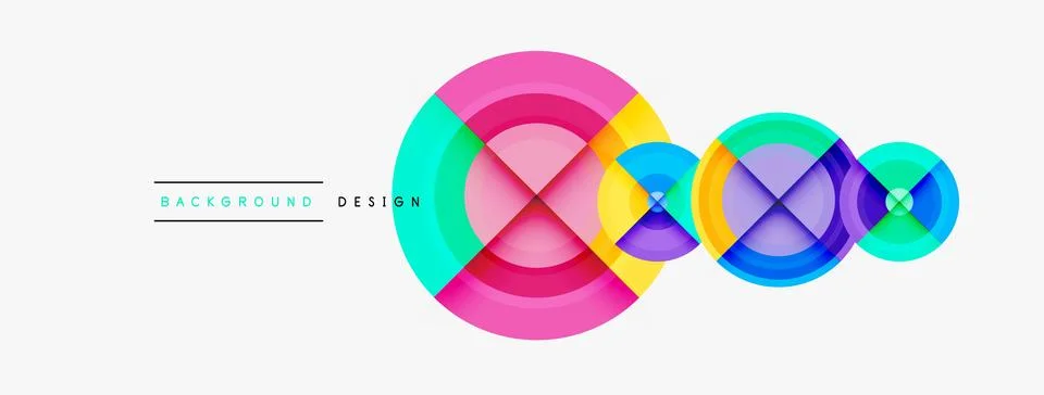 Circle pattern background. Abstract backgrounds bundle for wallpaper, banner Stock Illustration