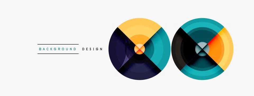 Circle pattern background. Abstract backgrounds bundle for wallpaper, banner Stock Illustration