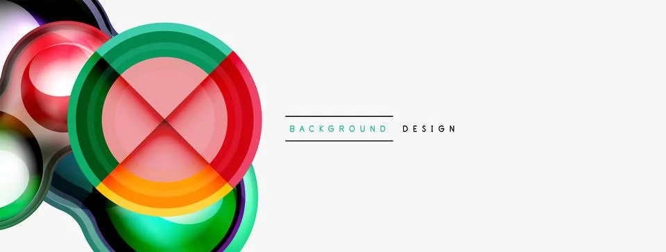 Circle pattern background. Abstract backgrounds bundle for wallpaper, banner Stock Illustration