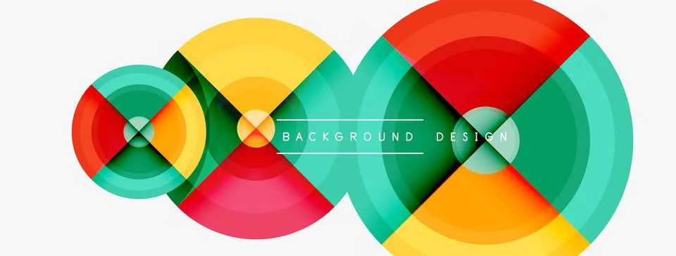 Circle pattern background. Abstract backgrounds bundle for wallpaper, banner Stock Illustration