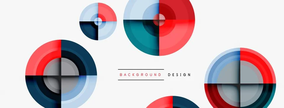 Circle pattern background. Abstract backgrounds bundle for wallpaper, banner Stock Illustration