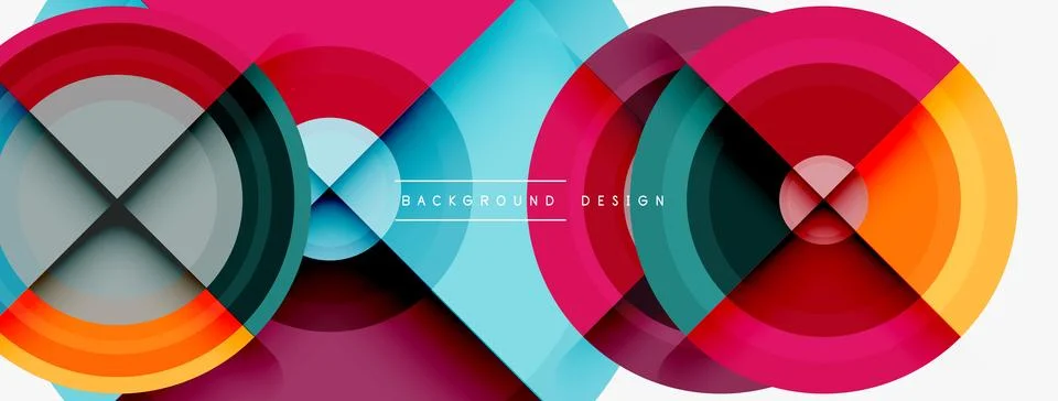 Circle pattern background. Abstract backgrounds bundle for wallpaper, banner Stock Illustration