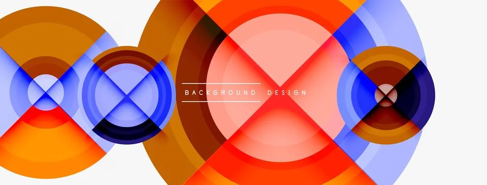 Circle pattern background. Abstract backgrounds bundle for wallpaper, banner Stock Illustration