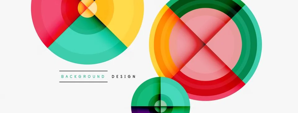 Circle pattern background. Abstract backgrounds bundle for wallpaper, banner Stock Illustration