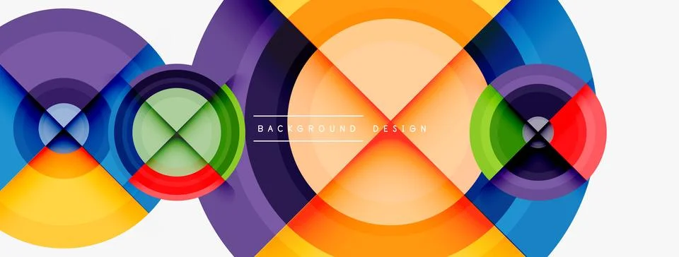 Circle pattern background. Abstract backgrounds bundle for wallpaper, banner Stock Illustration