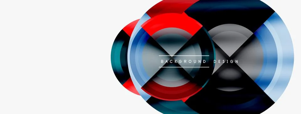 Circle pattern background. Abstract backgrounds bundle for wallpaper, banner Stock Illustration