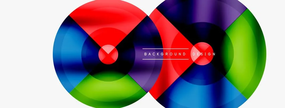 Circle pattern background. Abstract backgrounds bundle for wallpaper, banner Stock Illustration