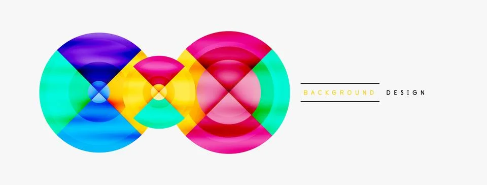 Circle pattern background. Abstract backgrounds bundle for wallpaper, banner Illustrazione stock