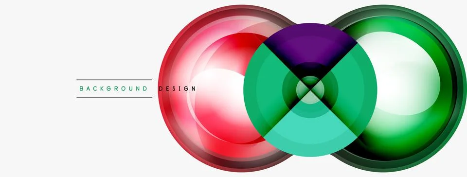 Circle pattern background. Abstract backgrounds bundle for wallpaper, banner Stock Illustration