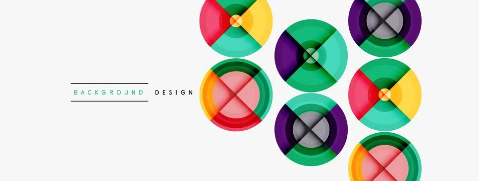 Circle pattern background. Abstract backgrounds bundle for wallpaper, banner Illustrazione stock