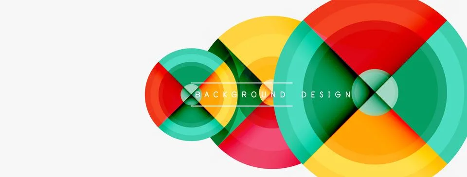 Circle pattern background. Abstract backgrounds bundle for wallpaper, banner Stock Illustration