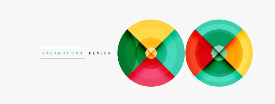 Circle pattern background. Abstract backgrounds bundle for wallpaper, banner Illustrazione stock