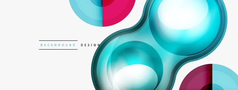 Circle pattern background. Abstract backgrounds bundle for wallpaper, banner Stock Illustration