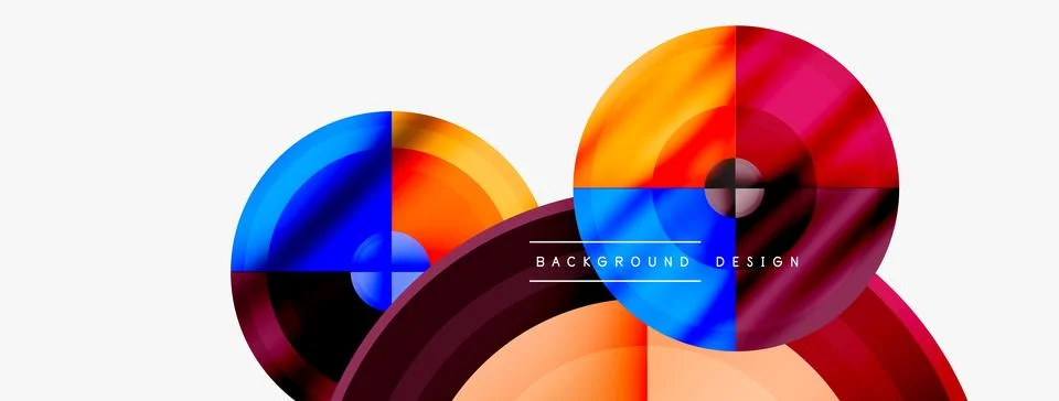 Circle pattern background. Abstract backgrounds bundle for wallpaper, banner Stock Illustration