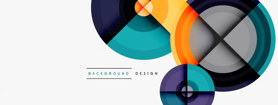 Circle pattern background. Abstract backgrounds bundle for wallpaper, banner Stock Illustration