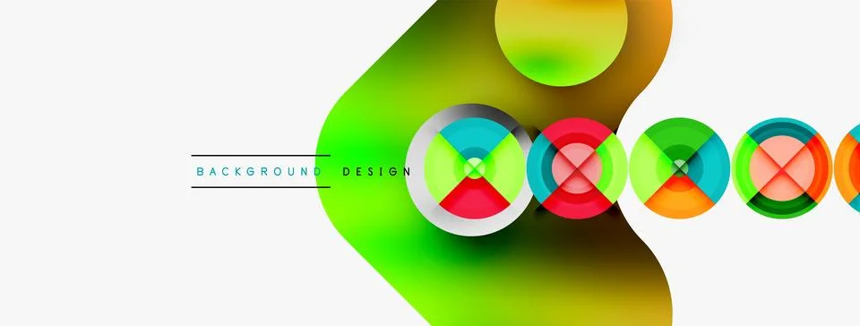 Circle pattern background. Abstract backgrounds bundle for wallpaper, banner Stock Illustration