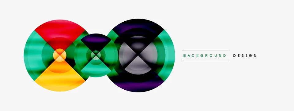 Circle pattern background. Abstract backgrounds bundle for wallpaper, banner Stock Illustration