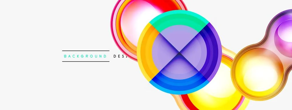 Circle pattern background. Abstract backgrounds bundle for wallpaper, banner Stock Illustration