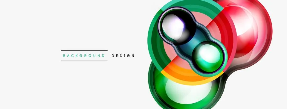 Circle pattern background. Abstract backgrounds bundle for wallpaper, banner Stock Illustration