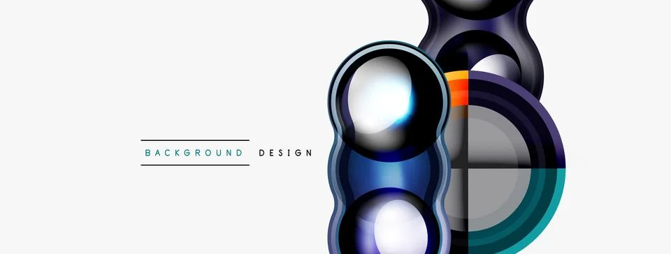 Circle pattern background. Abstract backgrounds bundle for wallpaper, banner Stock Illustration