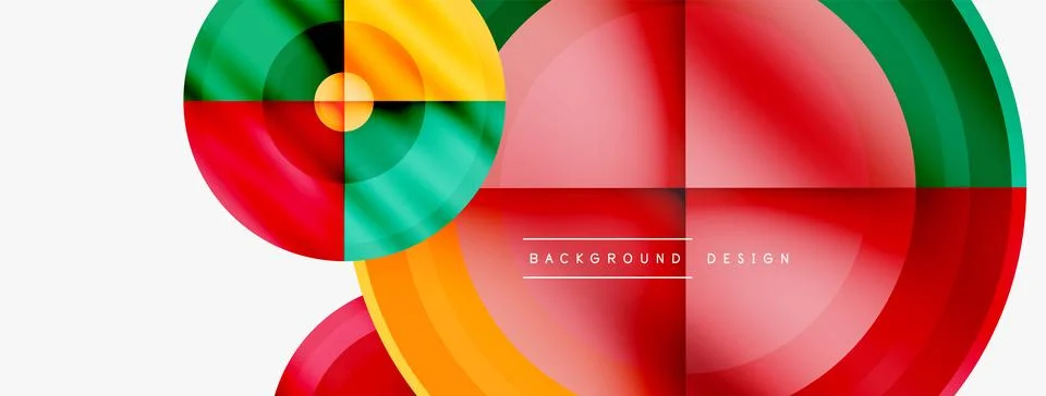 Circle pattern background. Abstract backgrounds bundle for wallpaper, banner Stock Illustration