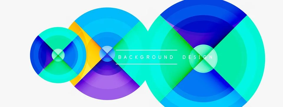 Circle pattern background. Abstract backgrounds bundle for wallpaper, banner Stock Illustration
