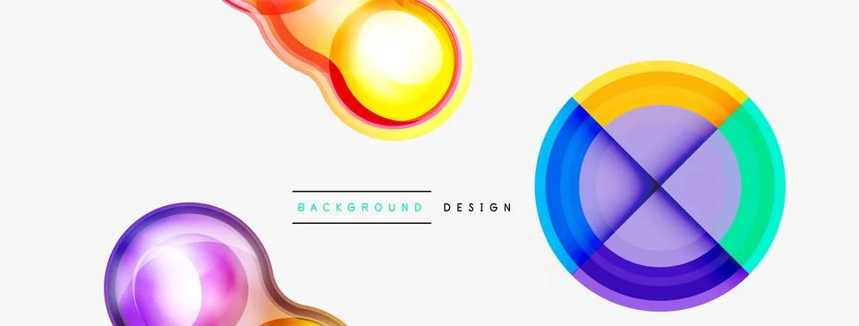 Circle pattern background. Abstract backgrounds bundle for wallpaper, banner Illustrazione stock