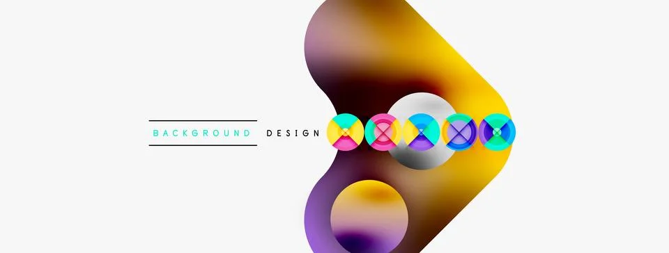 Circle pattern background. Abstract backgrounds bundle for wallpaper, banner Stock Illustration