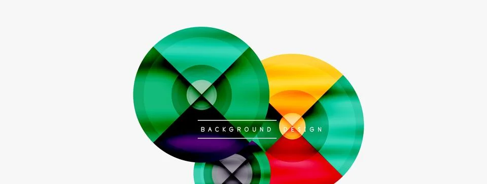 Circle pattern background. Abstract backgrounds bundle for wallpaper, banner Stock Illustration