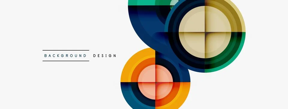 Circle pattern background. Abstract backgrounds bundle for wallpaper, banner Stock Illustration