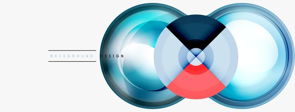 Circle pattern background. Abstract backgrounds bundle for wallpaper, banner Stock Illustration