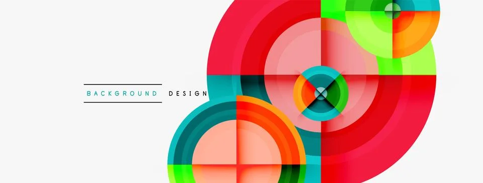 Circle pattern background. Abstract backgrounds bundle for wallpaper, banner Stock Illustration