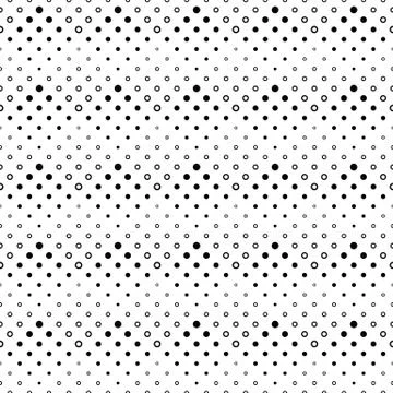 Circle pattern background - monochrome abstract vector design Illustrazione stock