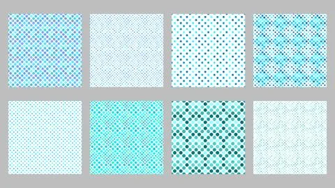 Circle pattern background set - abstract vector designs Illustrazione stock