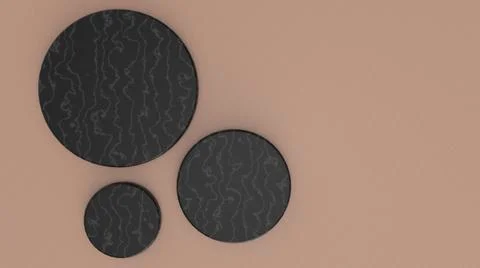 Circle pattern background texture 3d illustration rendering Stock Illustration