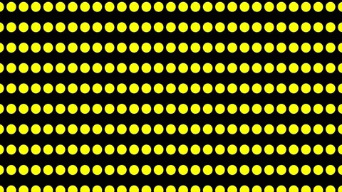 Circle Pattern Background Yellow Circle on Solid Black Screen Stock Footage 183401707