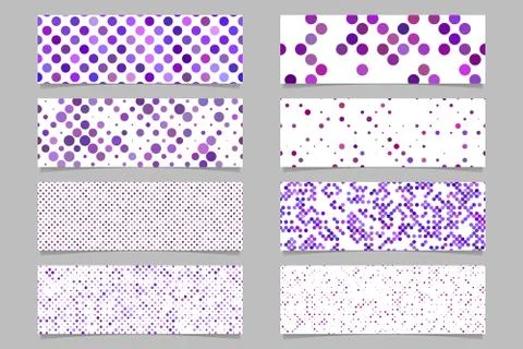 Circle pattern banner background set - modern vector templates Illustrazione stock