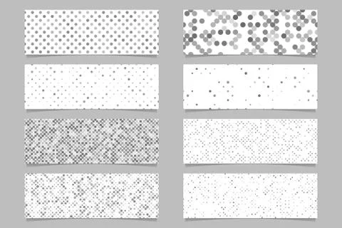 Circle pattern banner background set - modern vector templates Illustrazione stock