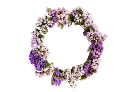 Circle pattern beautiful flower isolated on white background, With clipping.. Stock Photos