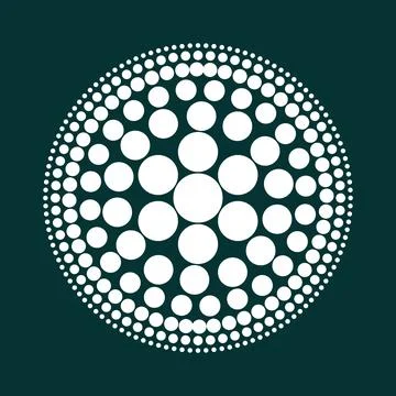 Circle pattern conceptual Mandala vector illustration Illustrazione stock