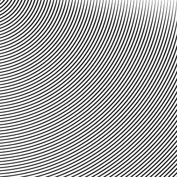 Circle pattern with dynamic, irregular lines. Geometric circular pattern with Illustrazione stock