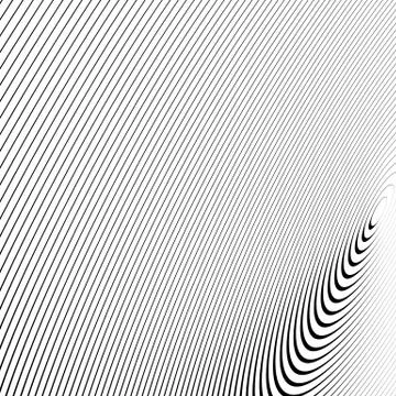 Circle pattern with dynamic, irregular lines. Geometric circular pattern with Illustrazione stock