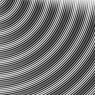 Circle pattern with dynamic, irregular lines. Geometric circular pattern with Illustrazione stock