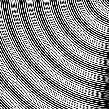 Circle pattern with dynamic, irregular lines. Geometric circular pattern with Illustrazione stock