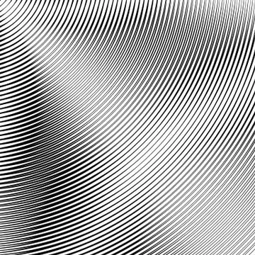 Circle pattern with dynamic, irregular lines. Geometric circular pattern with Illustrazione stock