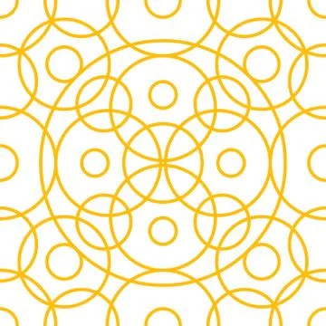 Circle pattern including seamless sample in swatch panel 库存插图