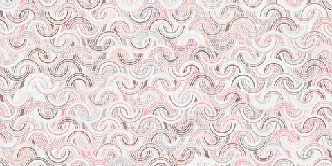 Circle pattern overlapping pastel pink background Stock Illustration