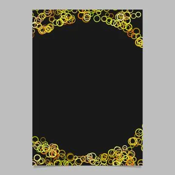 Circle pattern page background template - vector blank brochure design Ilustração Stock