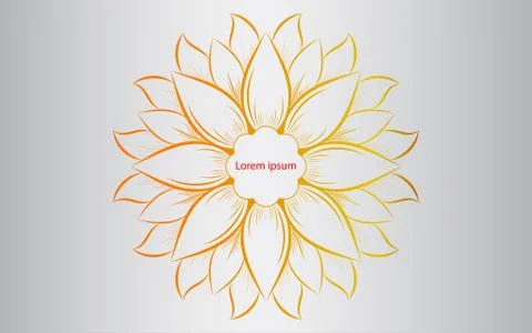 Circle pattern petal flower of mandala with colorful,Vector floral mandala pa Illustrazione stock