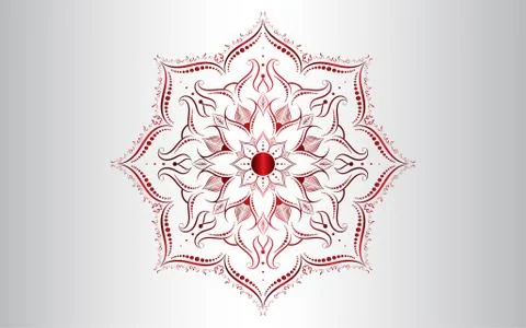 Circle pattern petal flower of mandala with colorful,Vector floral mandala pa Stock Illustration